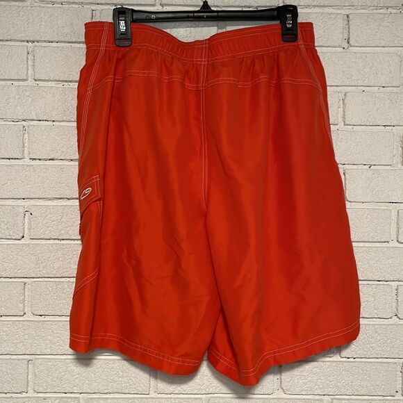 C9 by Champion- Swim Trunks- Neon Orange w/Pockets- Full Mesh Lining- Size Large - Picture 2 of 9